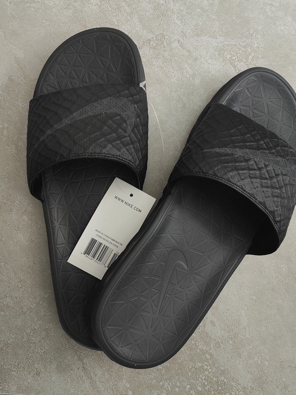 Nike Benassi Solarsoft Black Slide Sandals
